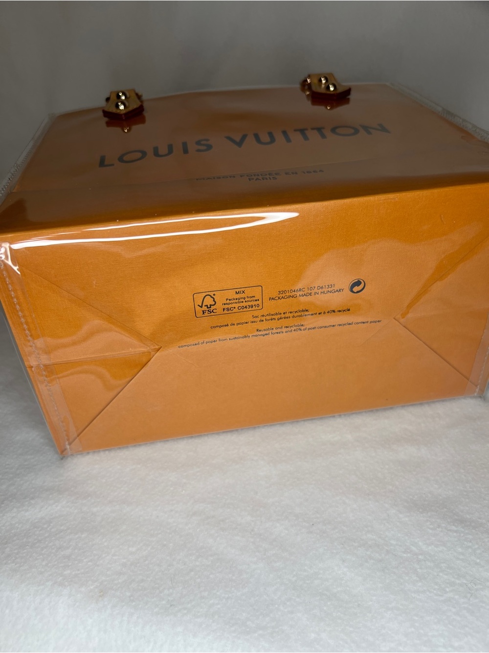 Upcycled Authentic Louis Vuitton shopper bag tote encased in PVC top handles - Picture 5 of 10